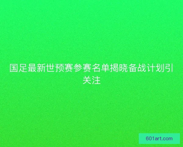 国足最新世预赛参赛名单揭晓备战计划引关注